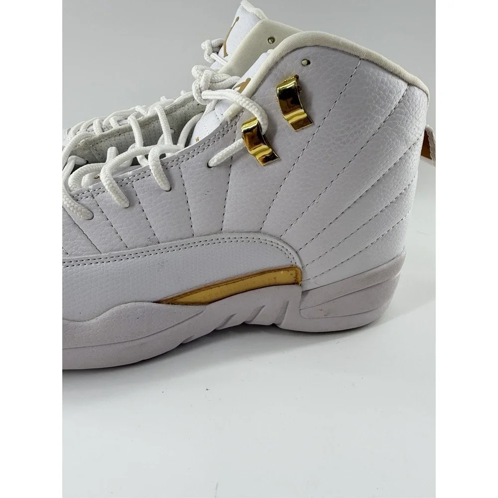 Nike Air Jordan 12 Retro Phantom Metallic Gold Mens Size 10 Sneakers White